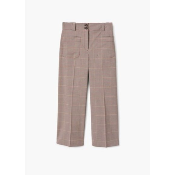 Mango Printed Plaid Pocket Trousers - Picture 6 of 10